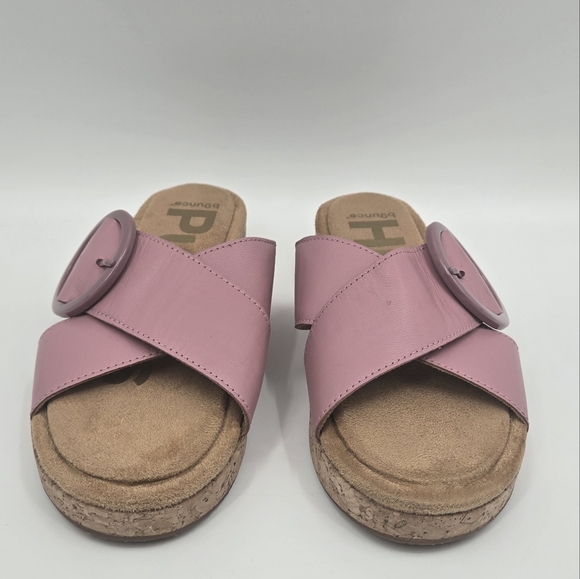 Hush Puppies June Buckle Slides Cool Pink Leather Size:6 - Picture 2 of 11